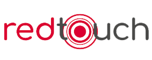 Redtouch品牌標誌，專注於美容科技和產品的形象展示。